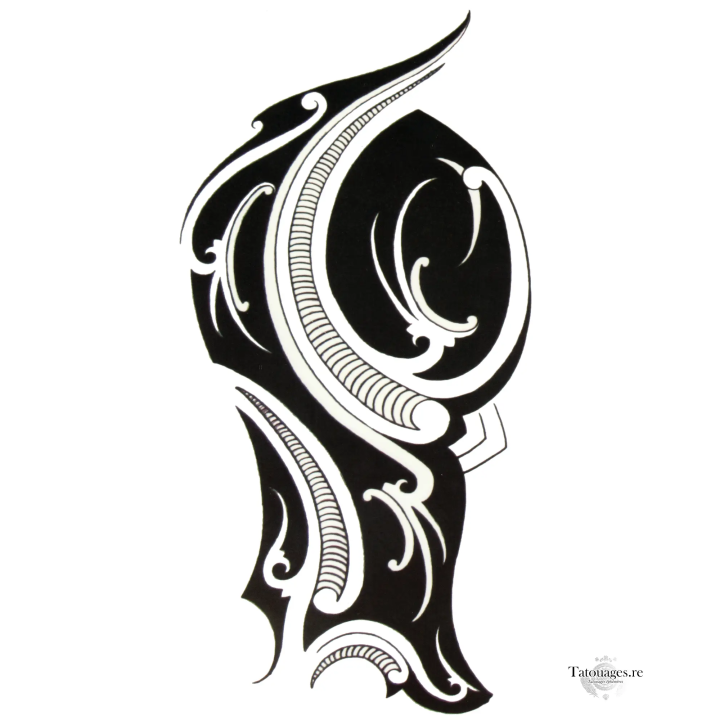Tatouage éphémère noir : Elan tribal