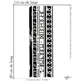 Tatouage éphémère noir : Le Serment des runes (Dimensions)