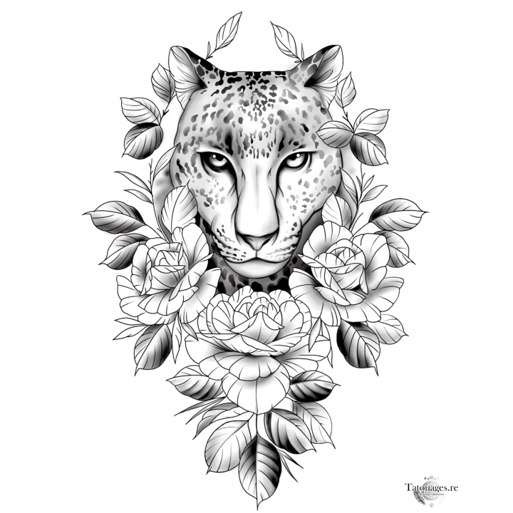 Tatouage éphémère noir : Regard Sauvage