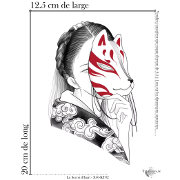Tatouage éphémère coloré : Le Secret d'Inari (Dimensions)
