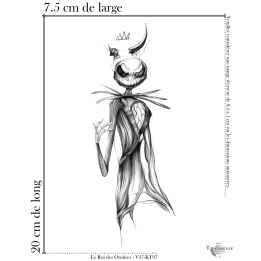 Tatouage éphémère noir : Le Roi des Ombres (Dimensions)