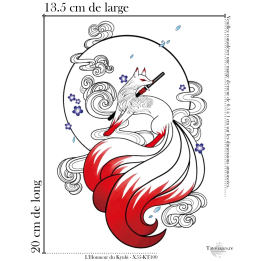 Tatouage éphémère couleur : L'Honneur du Kyubi (Dimensions)