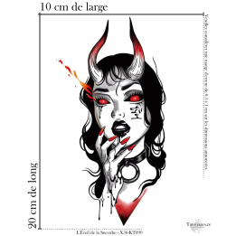 Tatouage éphémère couleur : L'Éveil de la Succube. (Dimensions)